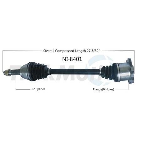 Surtrack Axle Cv Axle Shaft, Ni-8401 NI-8401